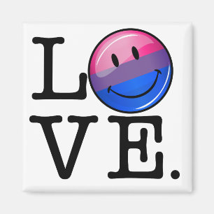 Imã Bandeira do Bisexuality dentro do amor da palavra