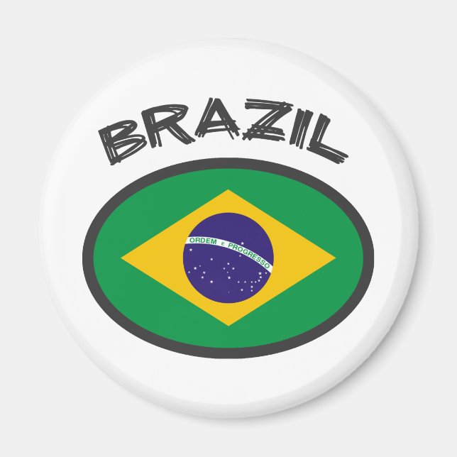 Imã Bandeira do Brasil - Design Legal! (Frente)