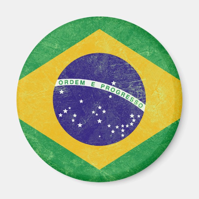 Imã Bandeira do Brasil Vintage (Frente)