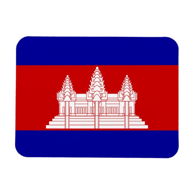 Ímã Bandeira do Camboja (Horizontal)