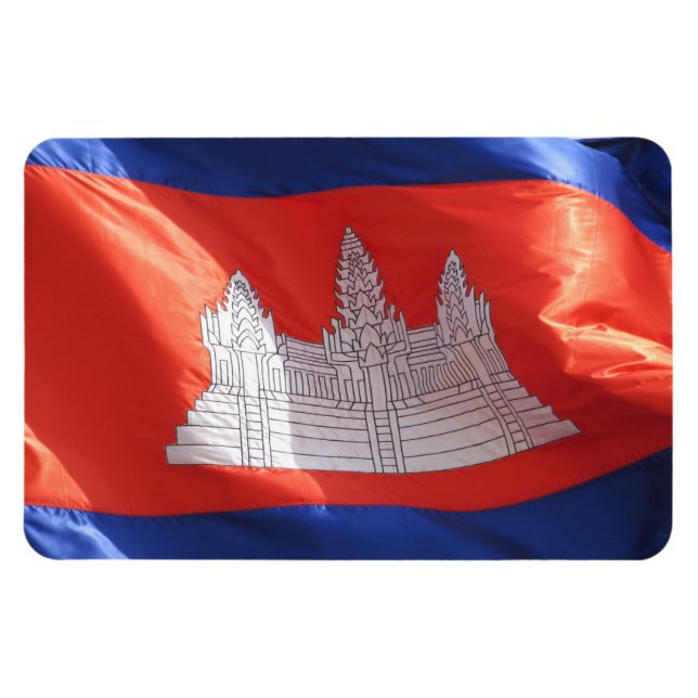 Ímã bandeira do camboja (Horizontal)