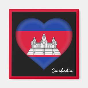 Imã Bandeira do Camboja & Cambodian Heart Festas/Espor