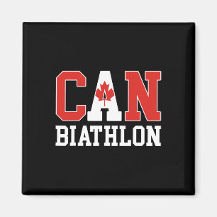 Imã Bandeira do Canadá Biathlonist - Canadiano Can Bia