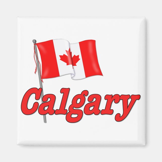 Imã Bandeira do Canadá - Calgary (Frente)