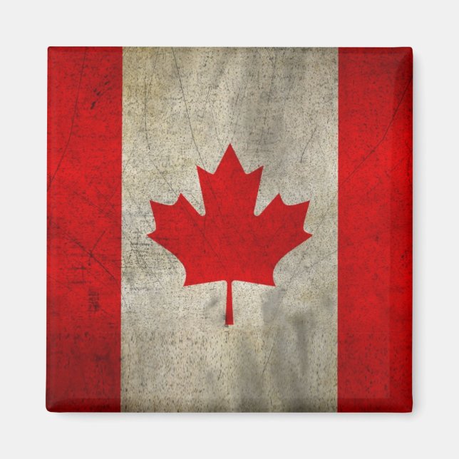 Imã Bandeira do Canadá em Grunge (Frente)