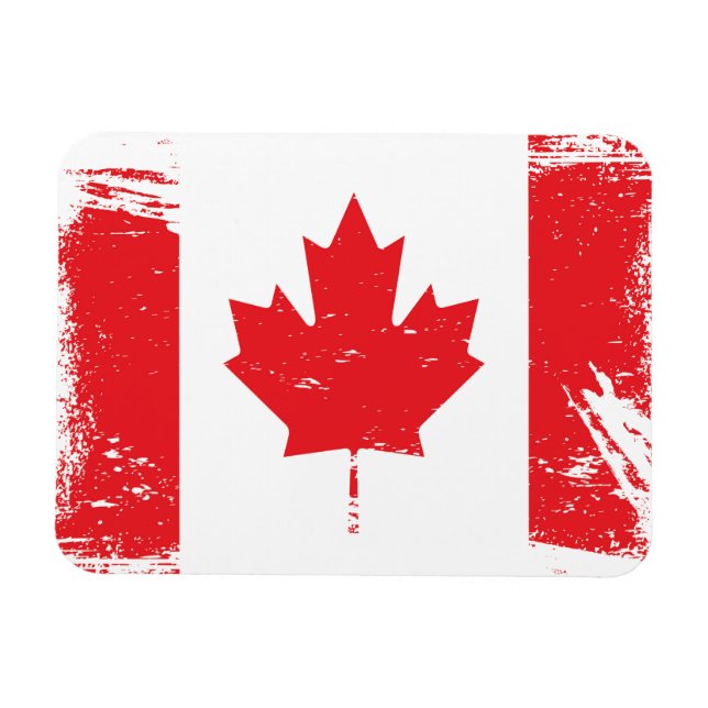 Ímã Bandeira do Canadá Grunge (Horizontal)