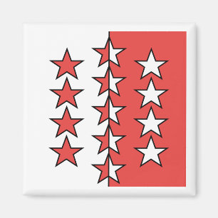 Imã Bandeira do Cantão de Valais, Suiça