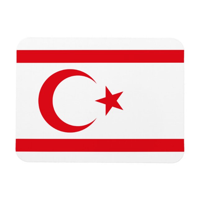 Ímã Bandeira do Chipre do Norte (Horizontal)