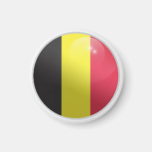 Imã Bandeira do Círculo Glossy na Bélgica