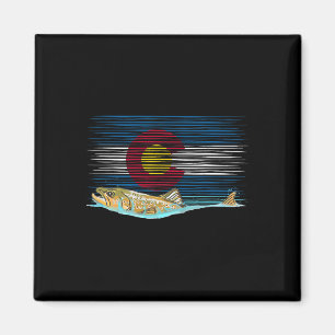 Imã Bandeira do Colorado Truta Marrom Fly Fishing Pesc