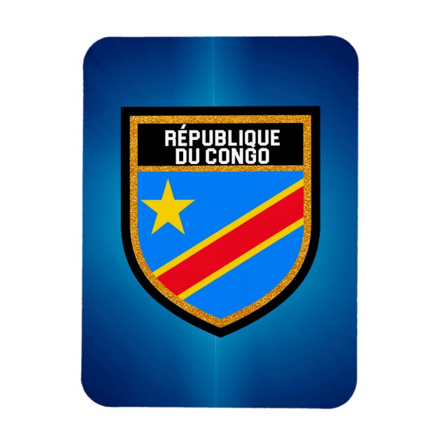 Ímã Bandeira do Congo (Vertical)