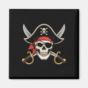Imã Bandeira do crânio pirata jolly roger halloween en