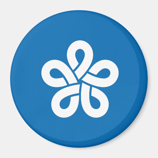 Imã Bandeira do Distrito de Fukuoka, Japão (Frente)