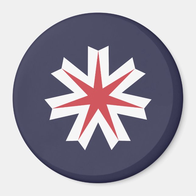 Imã Bandeira do Distrito de Hokkaido, Japão (Frente)