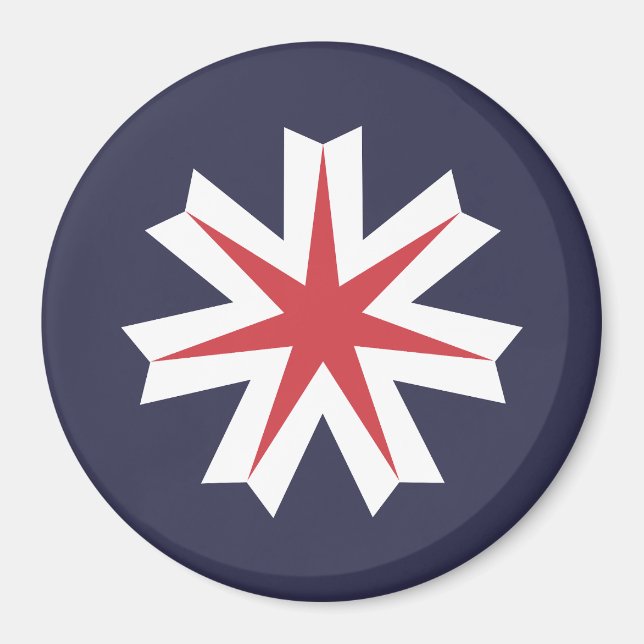 Imã Bandeira do Distrito de Hokkaido, Japão (Frente)