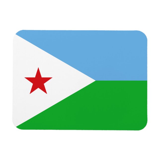 Ímã Bandeira do Djibuti (Horizontal)