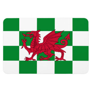 Ímã Bandeira do Dragão Vermelho Celta Místico do País