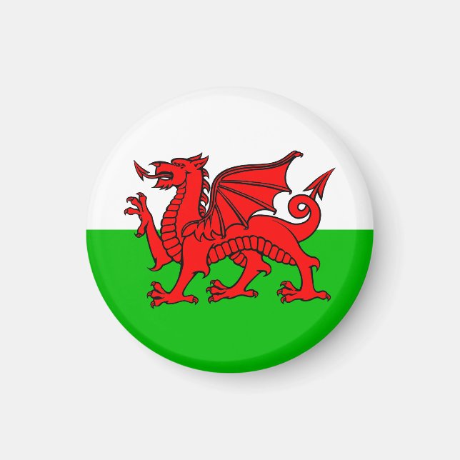 Imã Bandeira do Dragão Vermelho Galês (Frente)