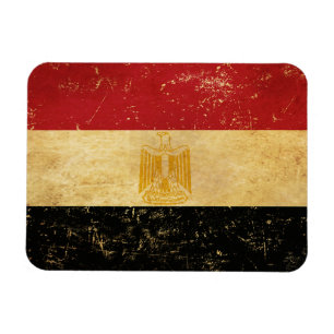 Ímã Bandeira do Egito Design Grunge Vintage