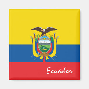 Imã Bandeira do Equador e fãs de férias e esportes d