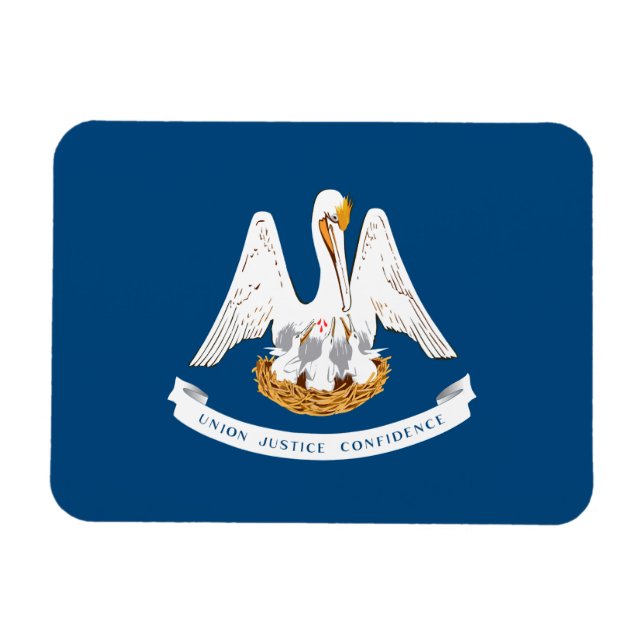 Ímã Bandeira do Estado da Louisiana (Horizontal)