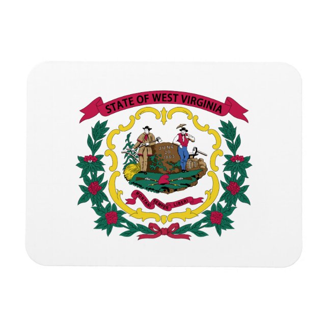 Ímã Bandeira do Estado da Virgínia Ocidental (Horizontal)