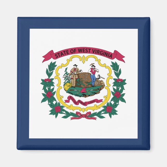 Imã Bandeira do Estado da Virgínia Ocidental (Frente)