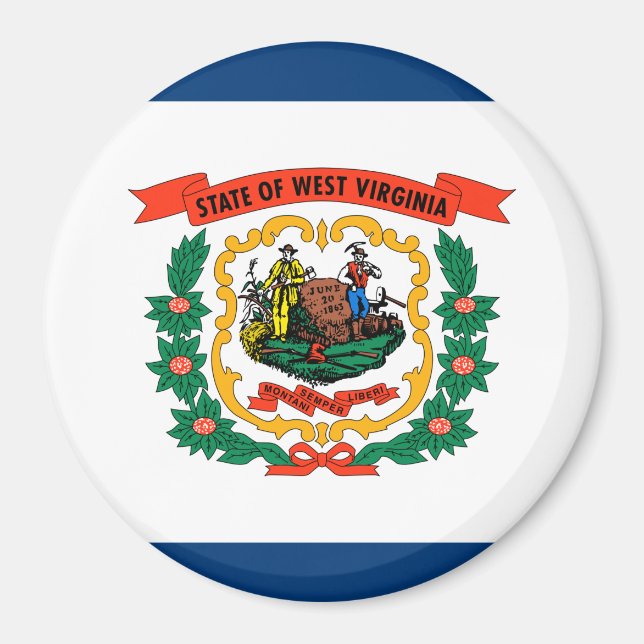 Imã Bandeira do Estado da Virgínia Ocidental (Frente)