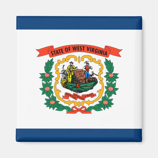 Imã Bandeira do Estado da Virgínia Ocidental (Frente)