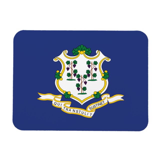 Ímã Bandeira do Estado de Connecticut (Horizontal)