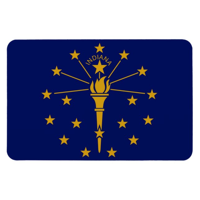 Ímã Bandeira do Estado de Indiana (Horizontal)