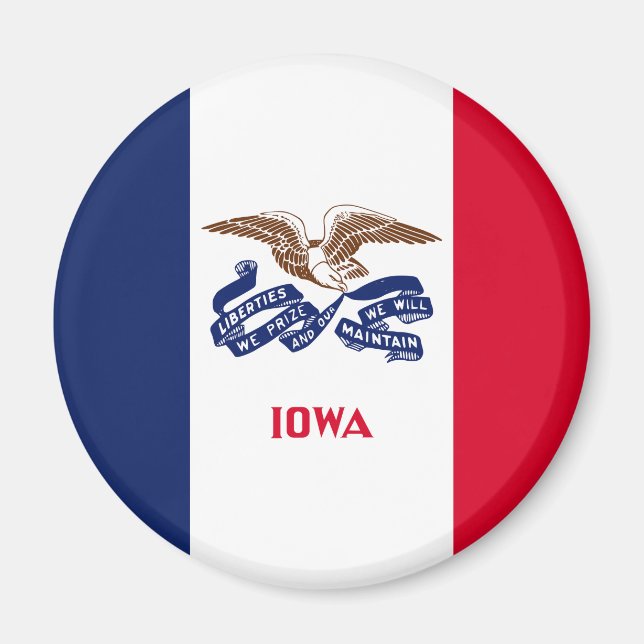 Imã Bandeira do Estado de Iowa (Frente)