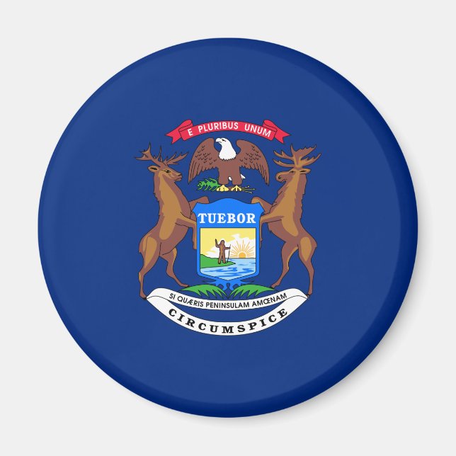 Imã Bandeira do Estado de Michigan (Frente)