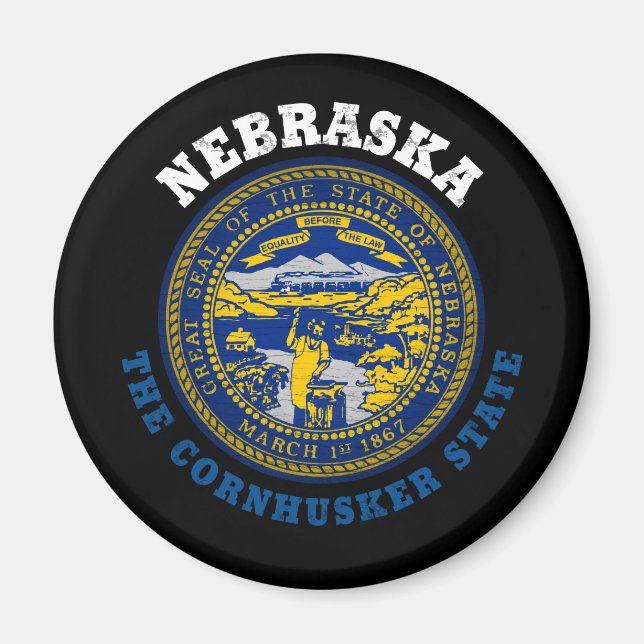 IMÃ BANDEIRA DO ESTADO DE NEBRASKA CORNHUSKER (Frente)