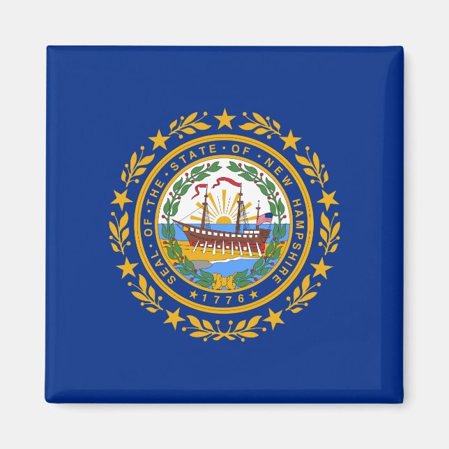 Imã Bandeira do Estado de New Hampshire (Frente)
