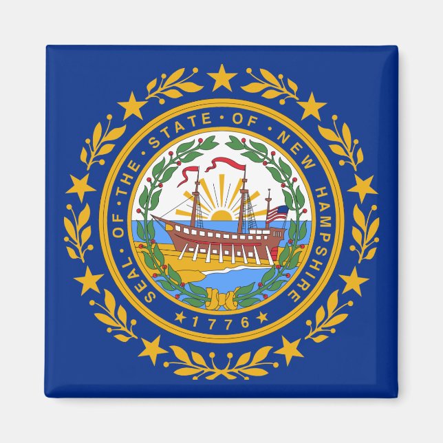 Imã Bandeira do Estado de New Hampshire (Frente)