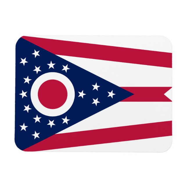 Ímã Bandeira do Estado de Ohio (Horizontal)