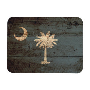 Ímã Bandeira do estado de South Carolina na grão de
