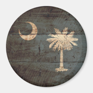 Imã Bandeira do estado de South Carolina na grão de