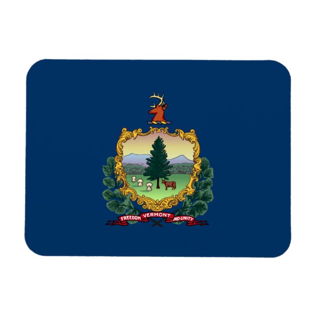 Ímã Bandeira do Estado de Vermont (Horizontal)