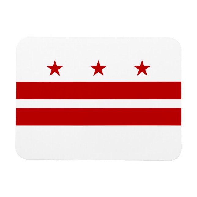 Ímã Bandeira do Estado de Washington DC (Horizontal)