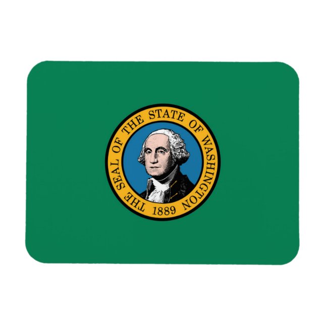 Ímã Bandeira do Estado de Washington, EUA (Horizontal)