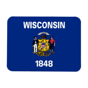 Ímã Bandeira do Estado de Wisconsin
