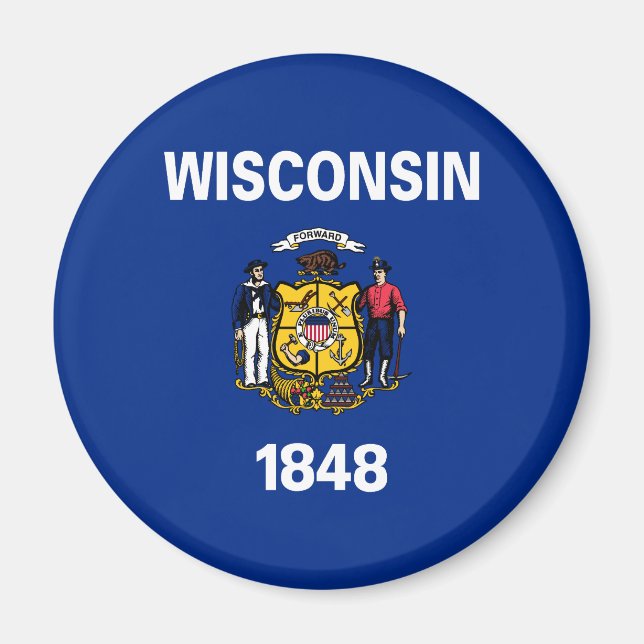 Imã Bandeira do Estado de Wisconsin (Frente)