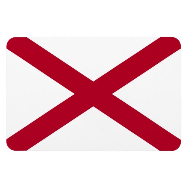 Ímã Bandeira do Estado do Alabama (Horizontal)