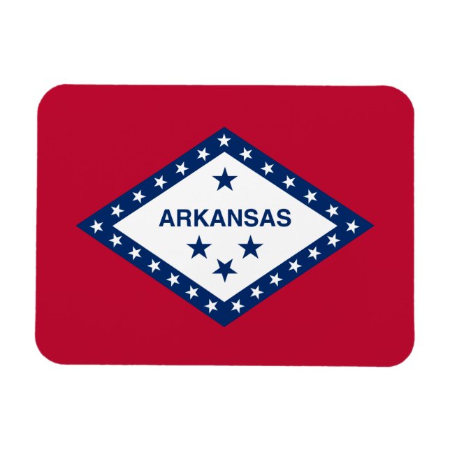 Ímã Bandeira do Estado do Arkansas (Horizontal)