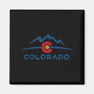 Imã Bandeira do estado do Colorado montanhas rochosas