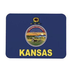 Ímã Bandeira do Estado do Kansas, EUA