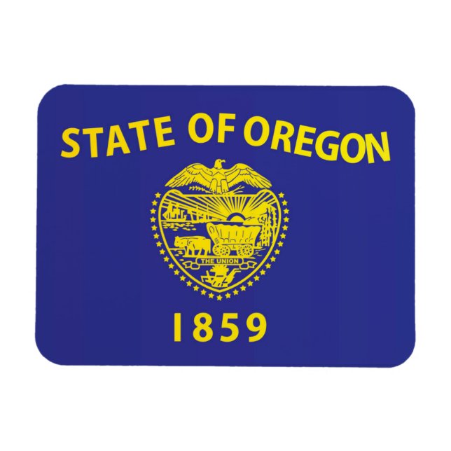 Ímã Bandeira do Estado do Oregon, EUA (Horizontal)