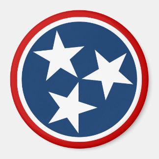 Imã Bandeira do Estado do Tennessee Azul Estrelas Bran